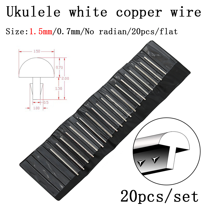 Ukulele Beginner Kit - HUATOOL 1Set 21Pcs Ukulele Fret Wire