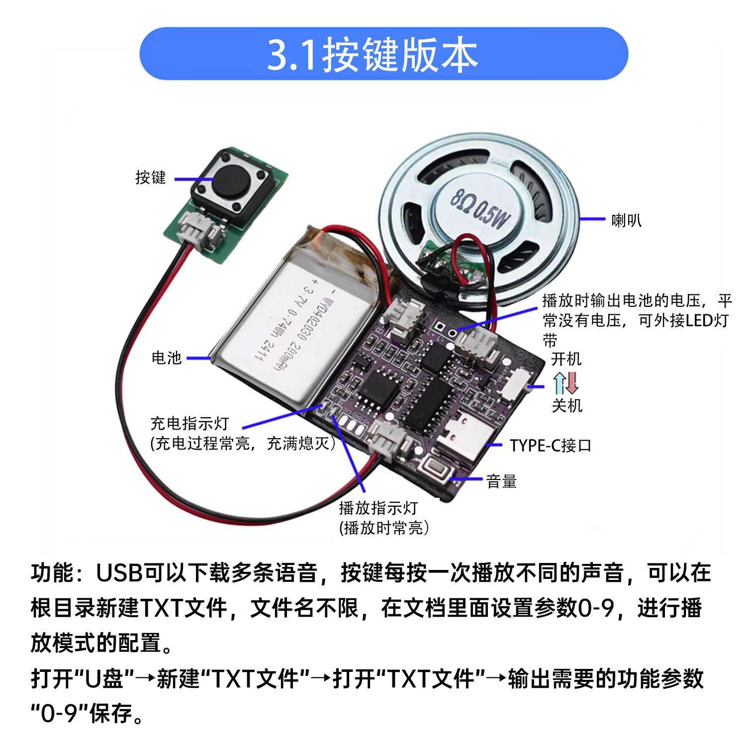 Mp3 Audio Music Download - MP3 Download Voice Module Recordable Audio