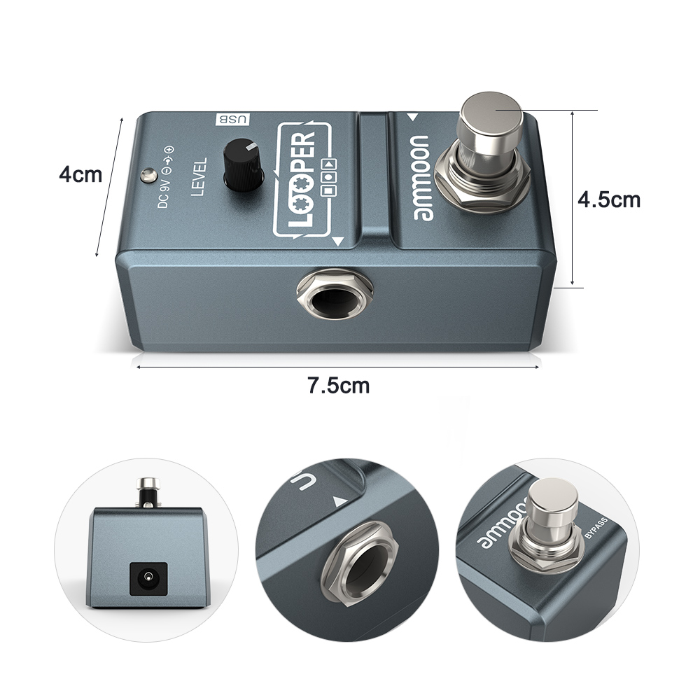 ammoon AP-09  Nano Loop Electr - Looper Pedal Guitar recension och pris