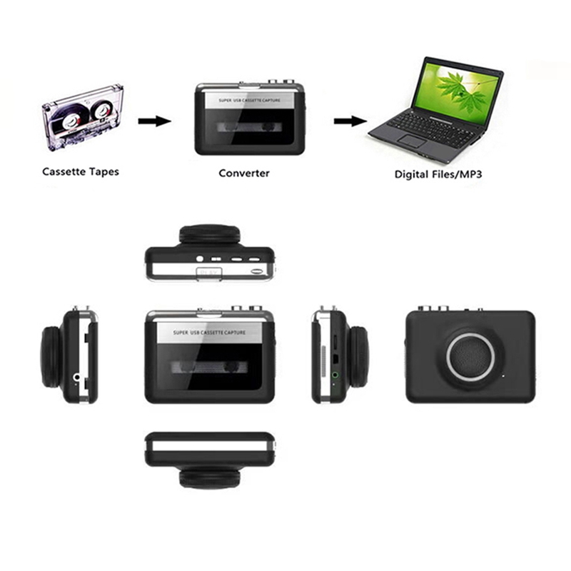 Portable Stereo USB Cassette P - Audio Music Converter To Mp3 recension och pris