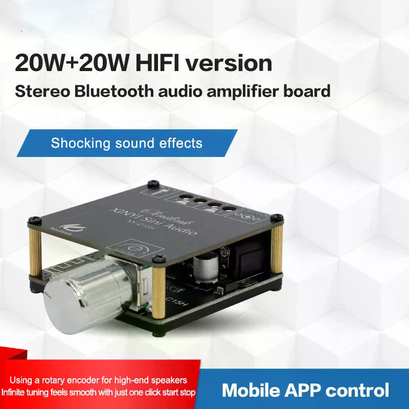 2*20W Bluetooth 5.0 Power Ampl - Audio Music Player App recension och pris