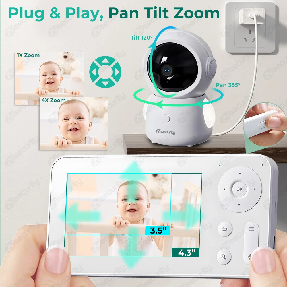 2K WiFi Baby Monitor with Scre - Audio Detect Music recension och pris