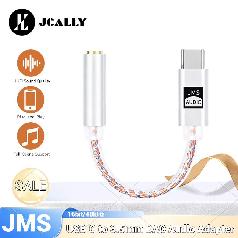 JCALLY JMS USB C to 3.5mm DAC  - Audio Music Converter To Mp3 recension och pris