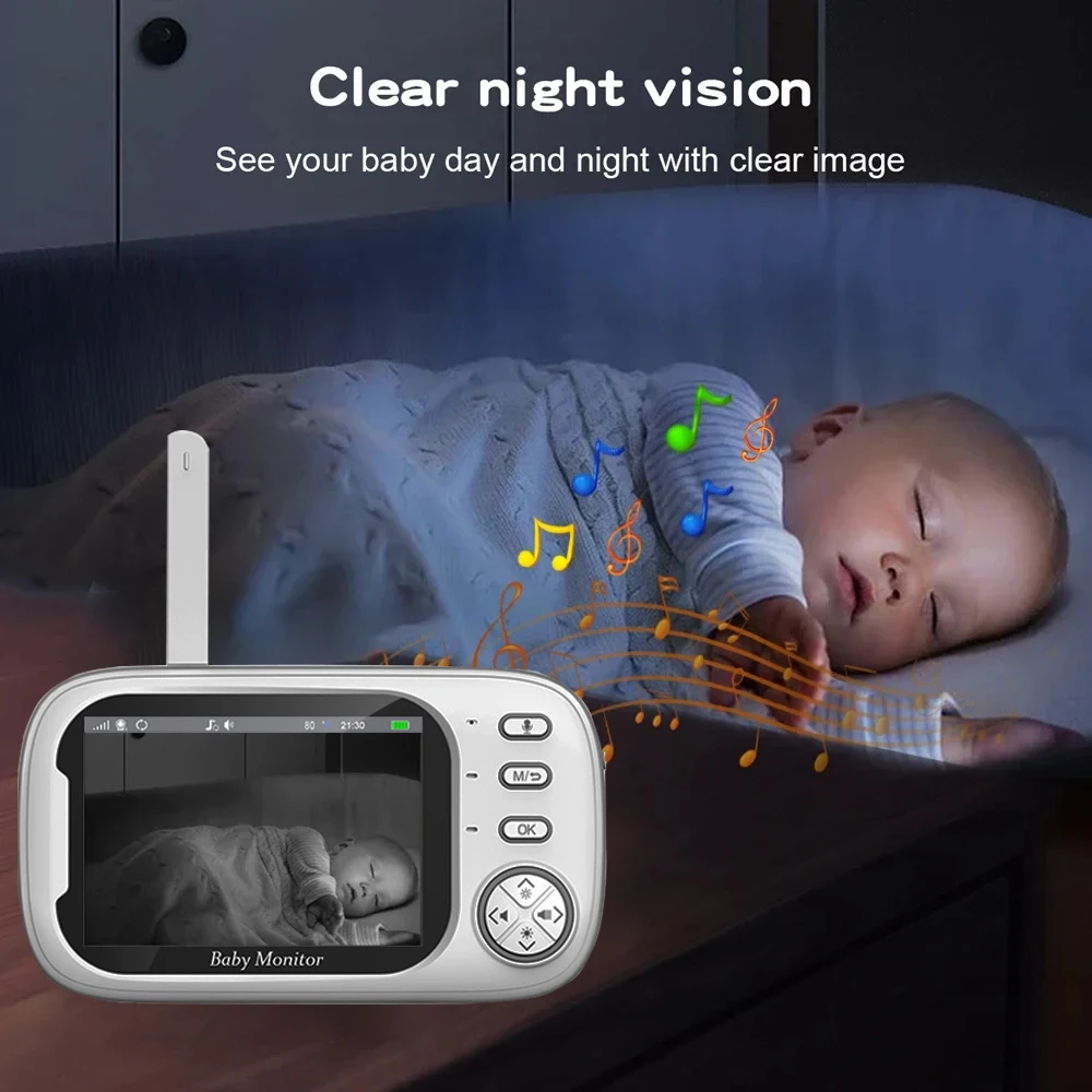 Baby Monitoring Camera 3.5 Inc - Audio Detect Music recension och pris