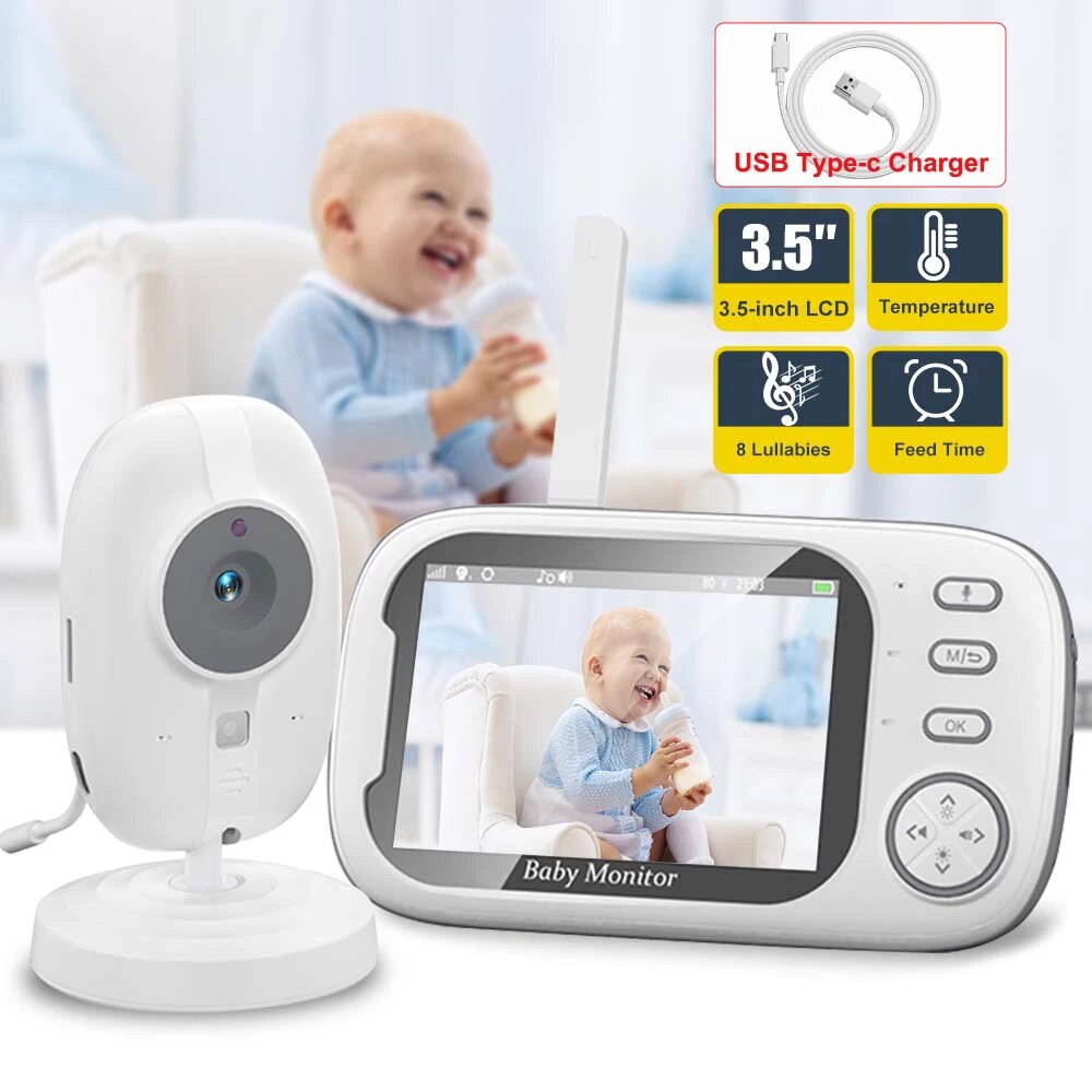 3.5'' Video Baby Monitor 2.4G  - Audio Detect Music recension och pris