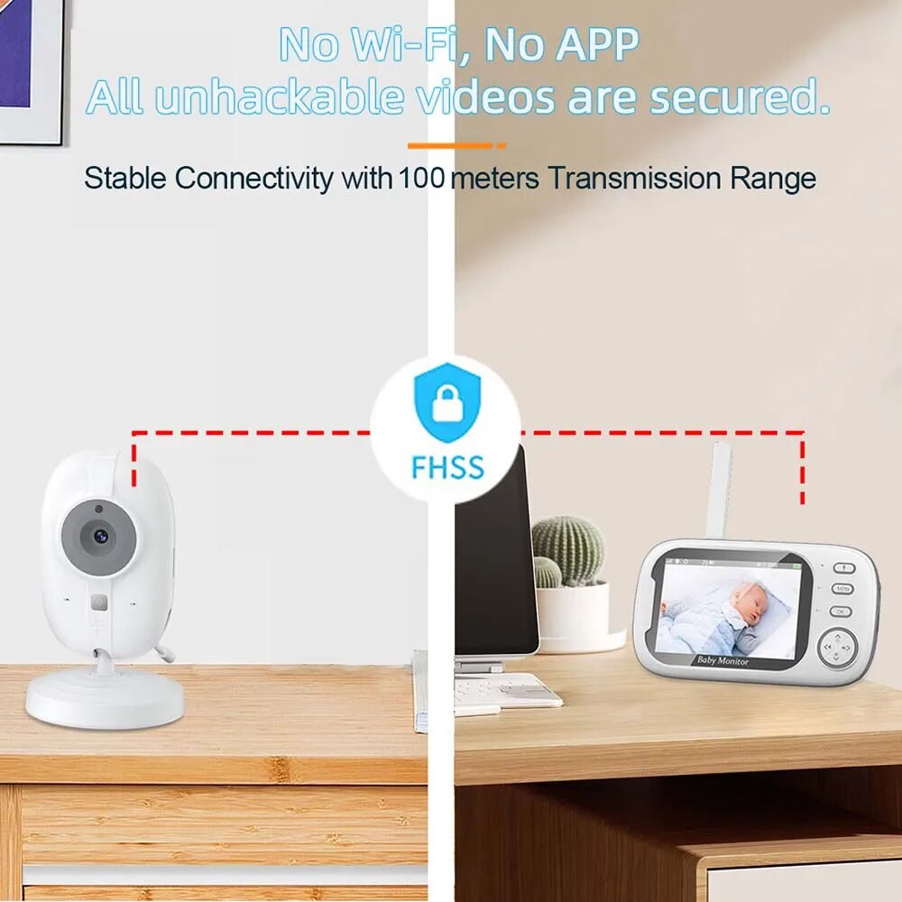 3.5'' Video Baby Monitor 2.4G  - Audio Detect Music recension och pris