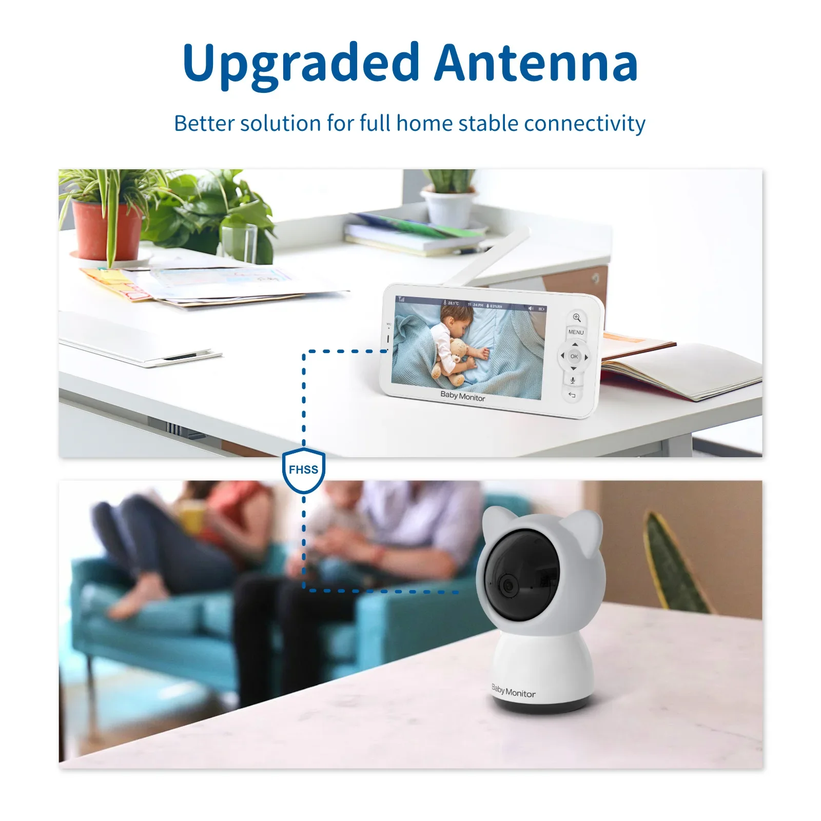 Baby Monitor HD 5 Inch LCD Two - Audio Detect Music recension och pris
