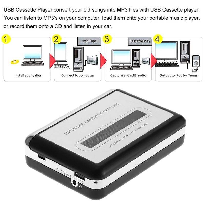 M52K-USB Cassette Tape Player  - Audio Music File recension och pris