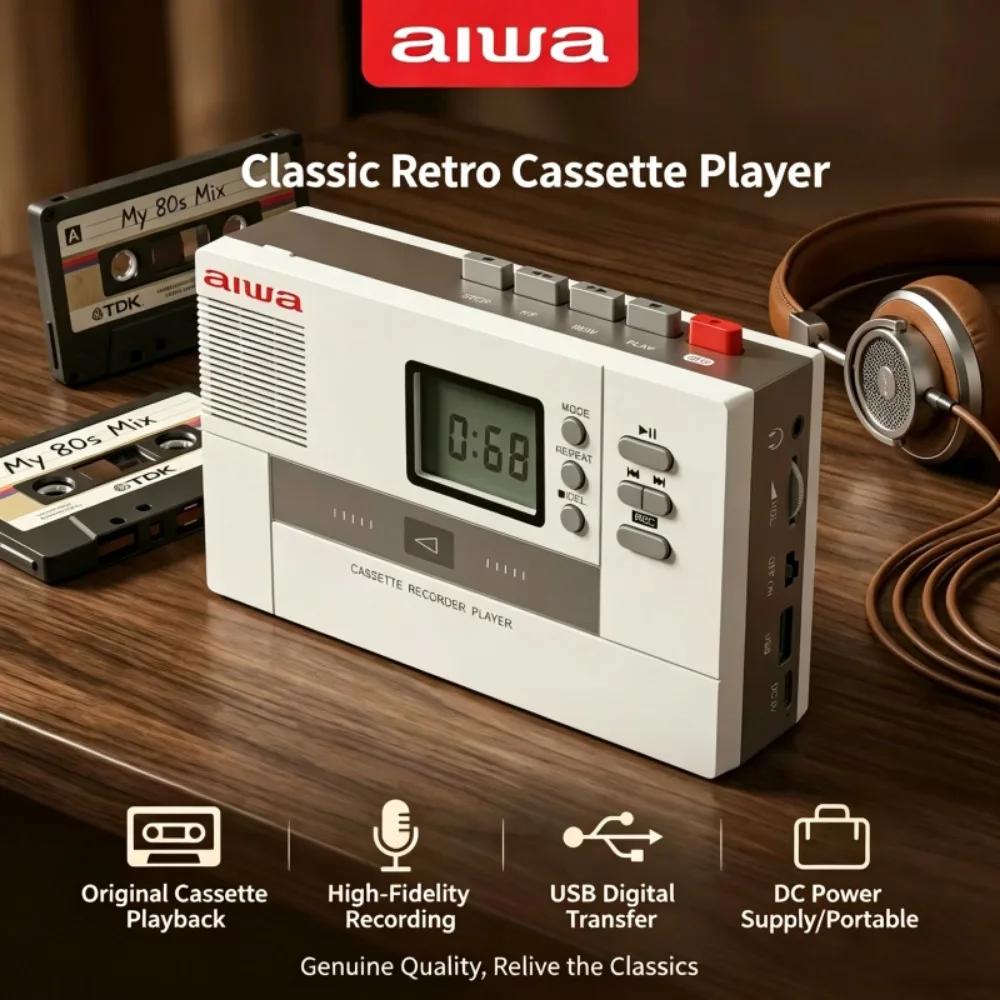 Retro Portable Cassette Player - Audio Music Converter To Mp3 recension och pris