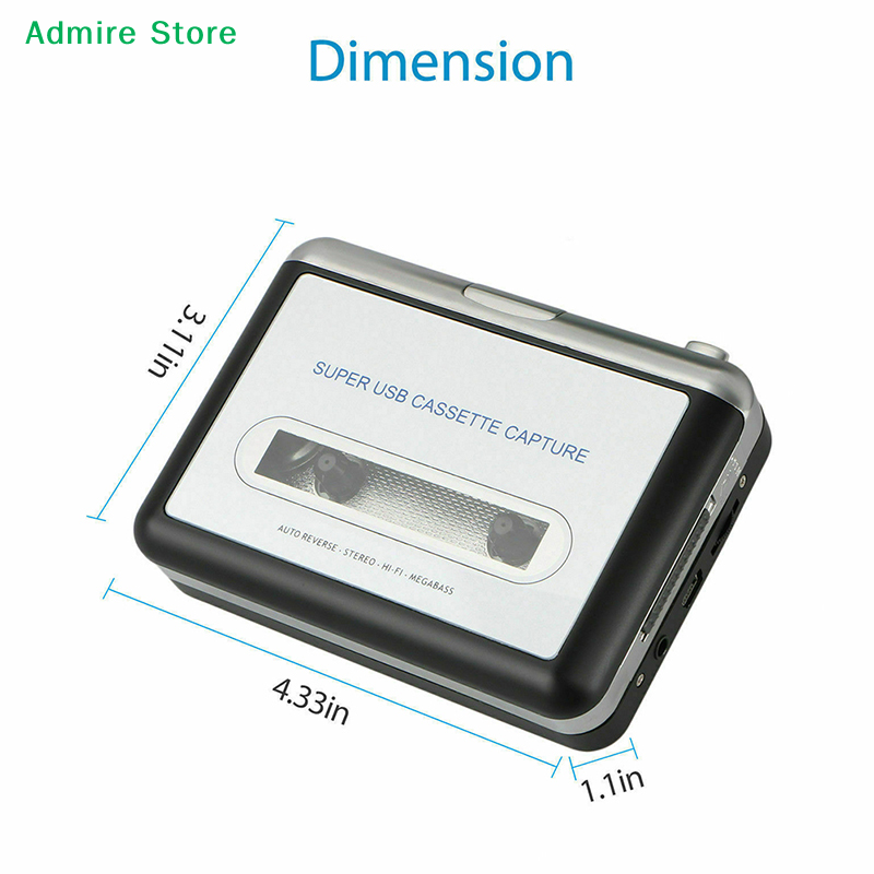 [G]Portable USB Cassette Tape- - Audio Music Converter To Mp3 recension och pris