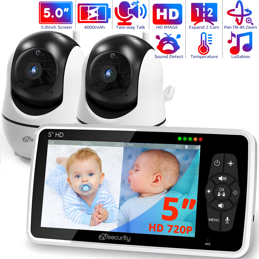 5''Video Baby Monitor with 2 C - Audio Detect Music recension och pris