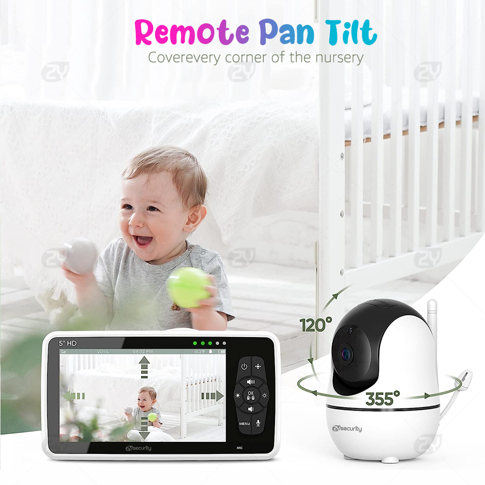 5''Video Baby Monitor with 2 C - Audio Detect Music recension och pris