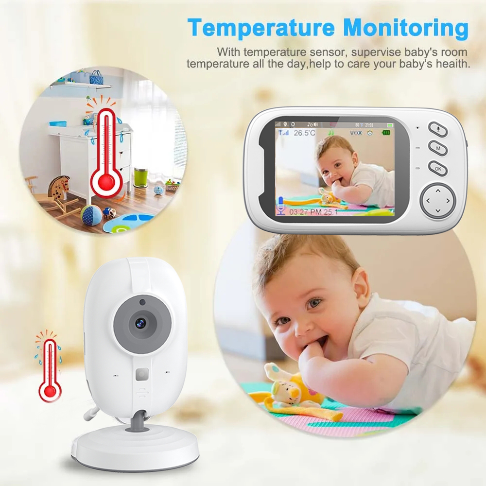 3.5 Inch Color LCD Baby Monito - Audio Detect Music recension och pris