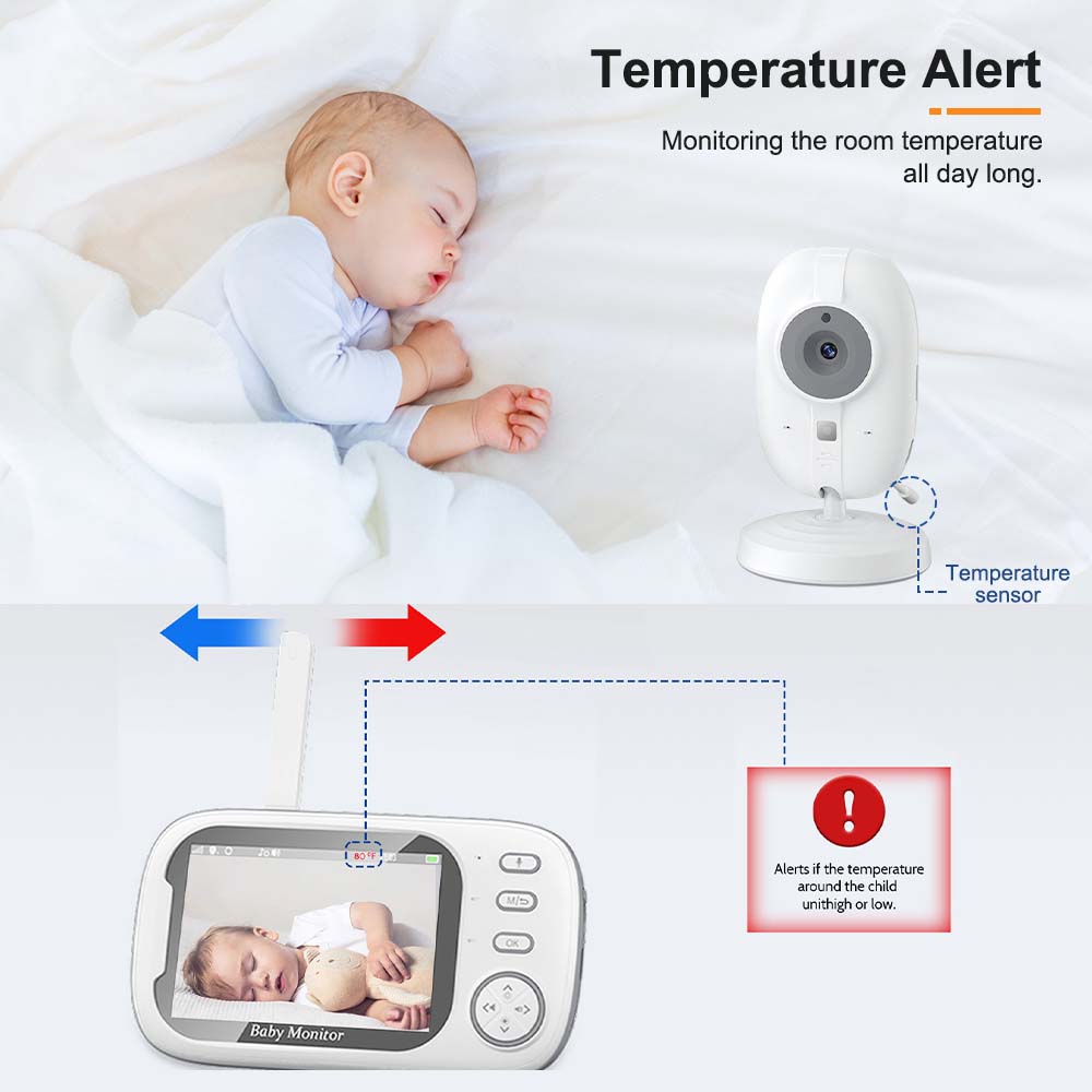 3.5'' Video Baby Monitor 2.4G  - Audio Detect Music recension och pris