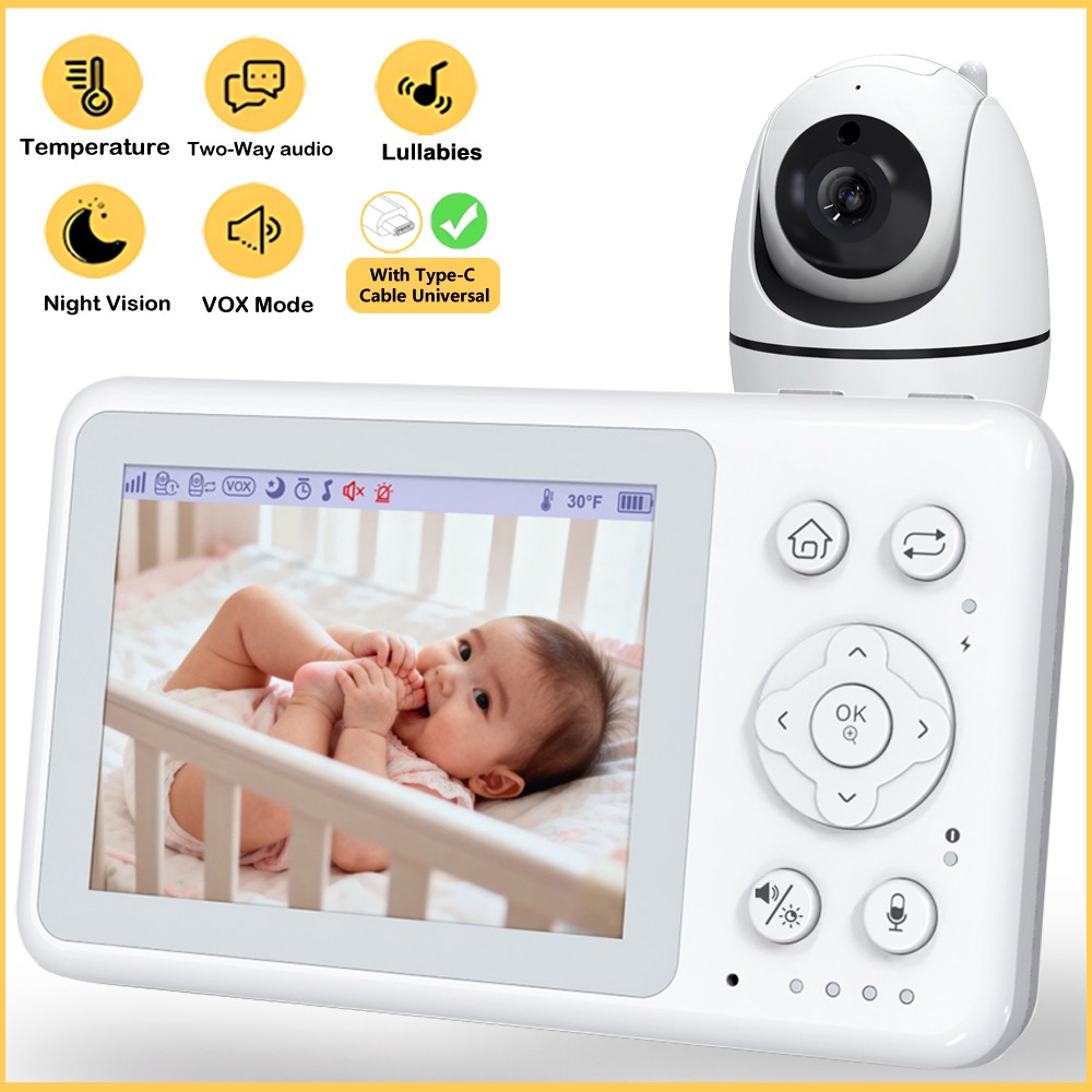 3.2Inch Video Baby Monitor LCD - Audio Detect Music recension och pris