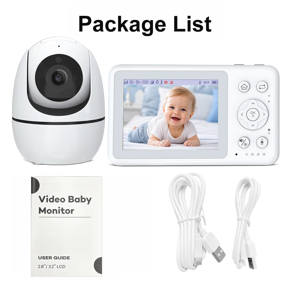 3.2Inch Video Baby Monitor LCD - Audio Detect Music recension och pris