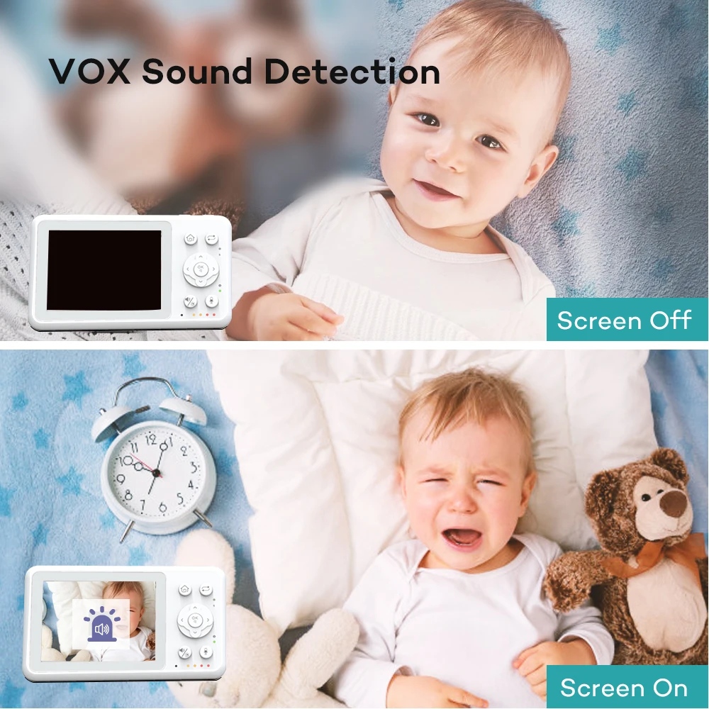 3.2Inch Video Baby Monitor LCD - Audio Detect Music recension och pris