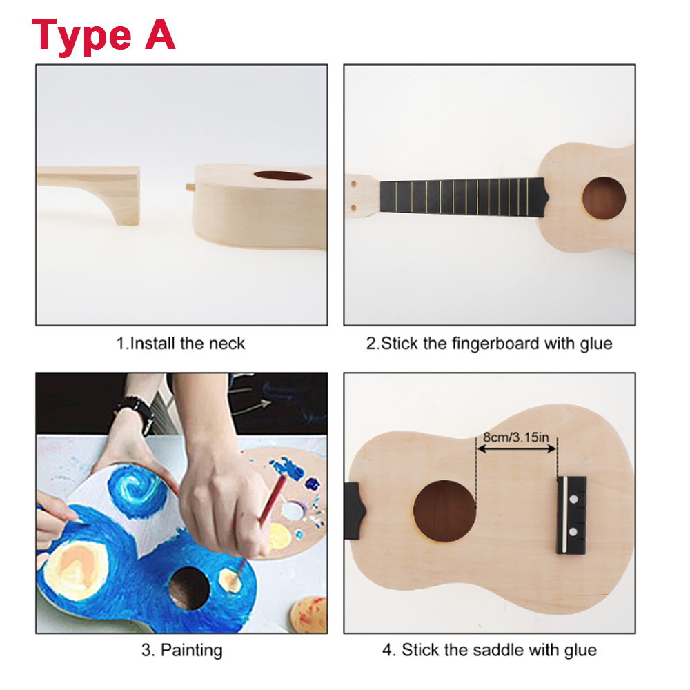 DIY Ukulele  21 Inch  Kit Deer - Ukulele Beginner Kit recension och pris